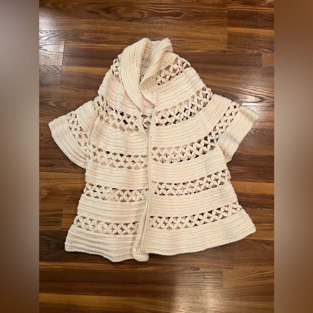 Vintage knitted shawl cardigan BOHO